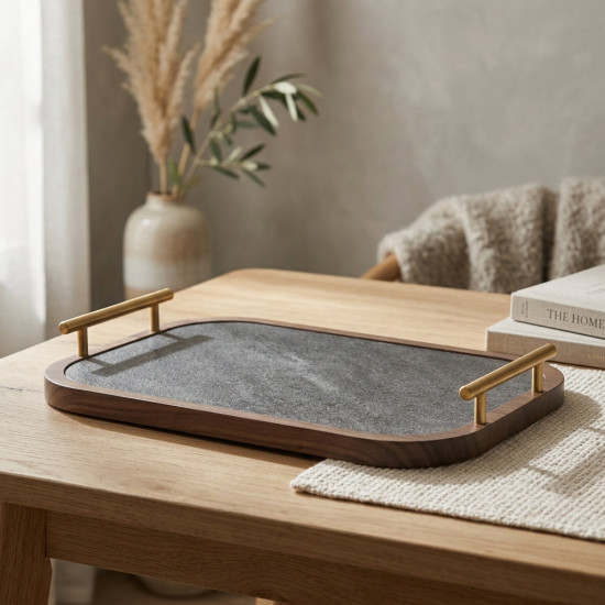 Wooden Tray Set 2 Pcs